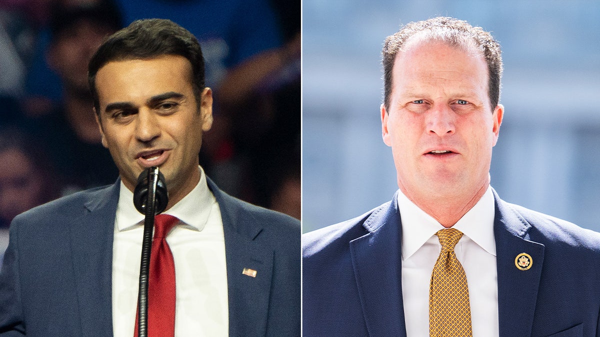 A split image of Reps. Abe Hamadeh and August Pfluger