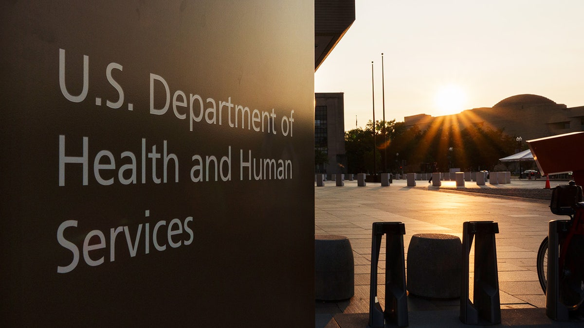 HHS sign outside headquarters