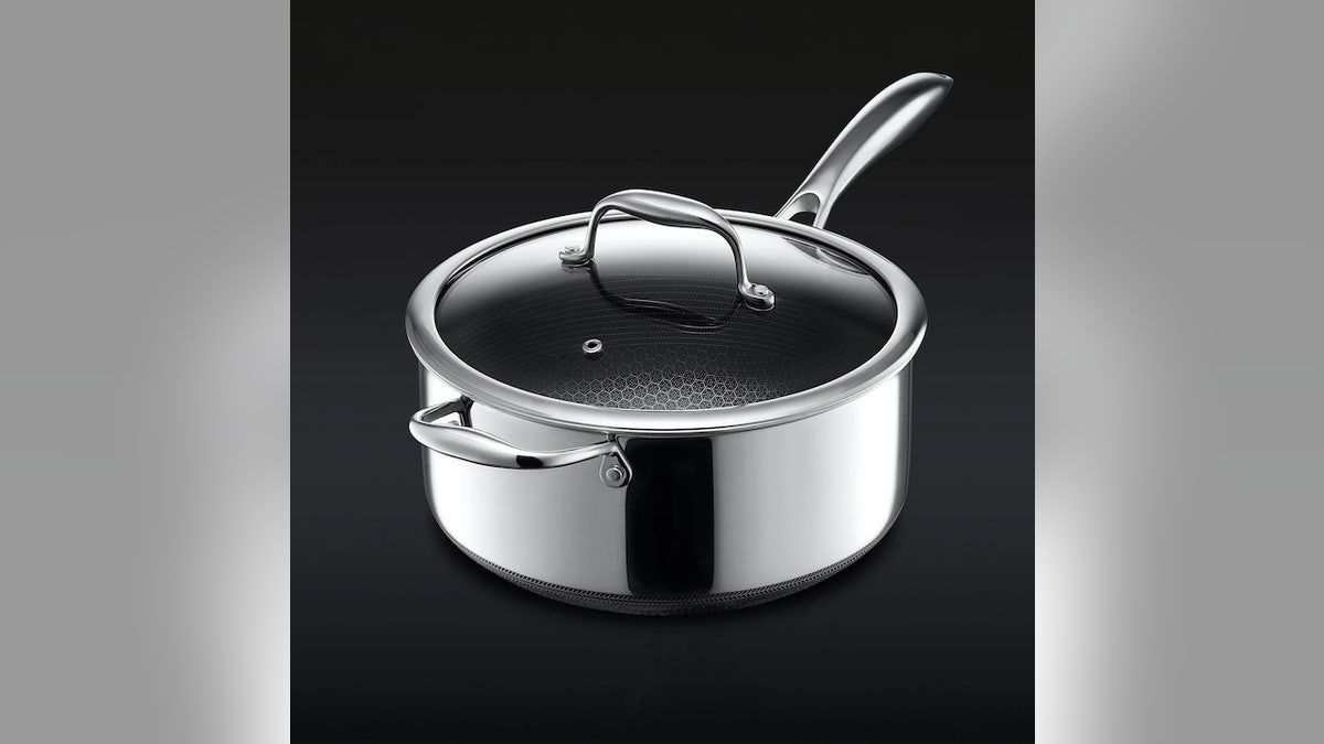 A HexClad saucepan is the right size for sauces, veggies and more.