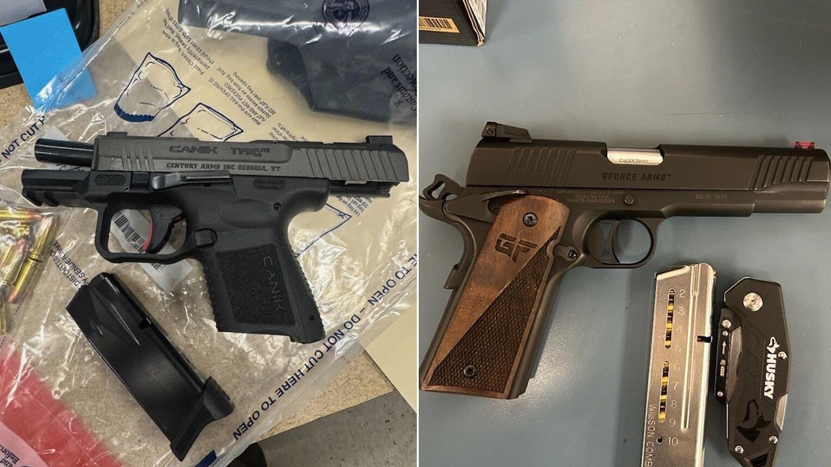 Firearms confiscated from anti-ICE protesters