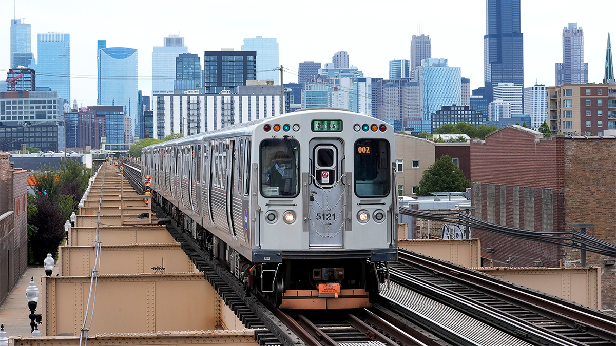 Train of transit salad in Chicago