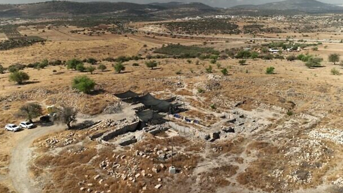 Aerial of Hukok archaeological site