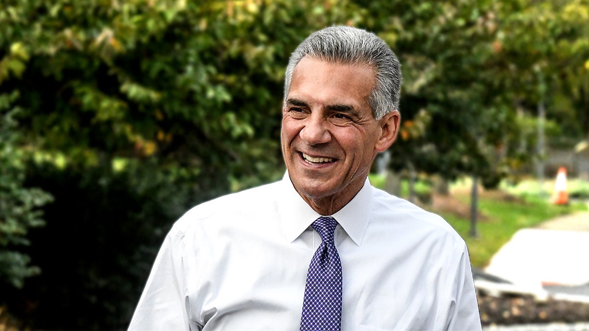 Republican New Jersey gubernatorial candidate Jack Ciattarelli leaving a polling place