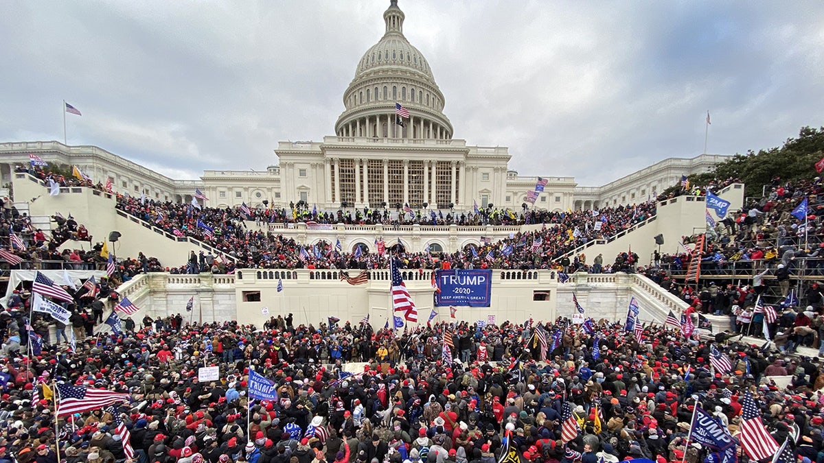 Rioters at the Capitol on Jan. 6 , 2021