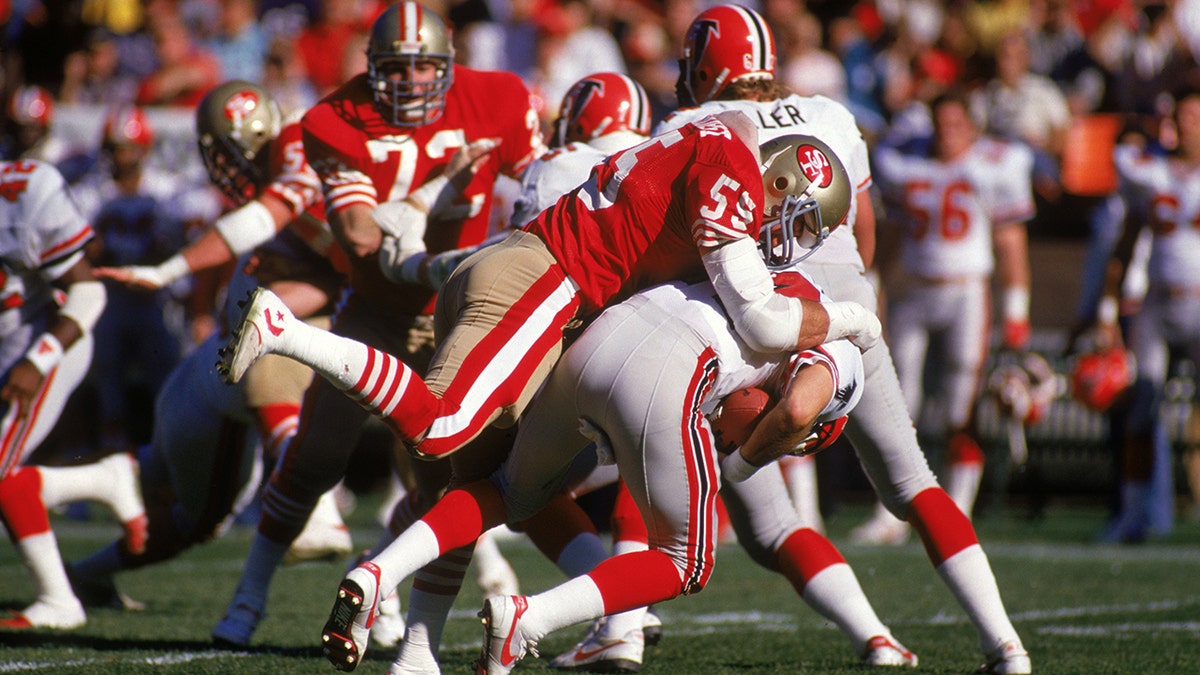 Jim Fahnhorst makes a tackle