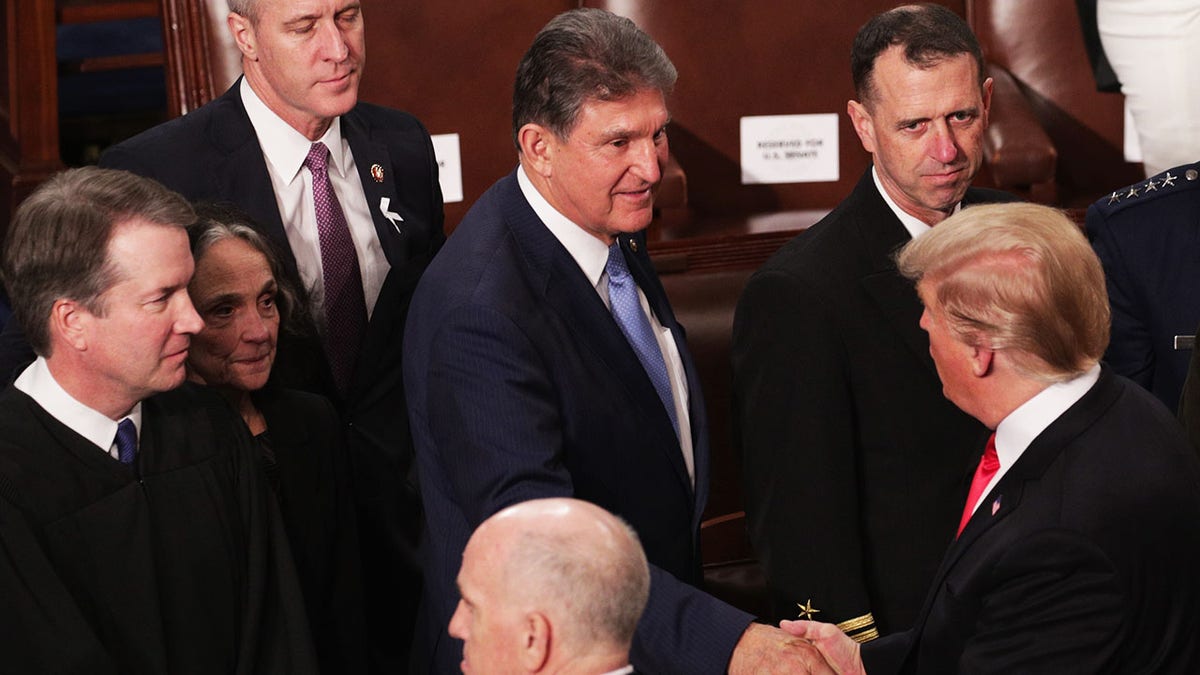 Former Sen. Joe Manchin, I-W.Va., and President Donald Trump