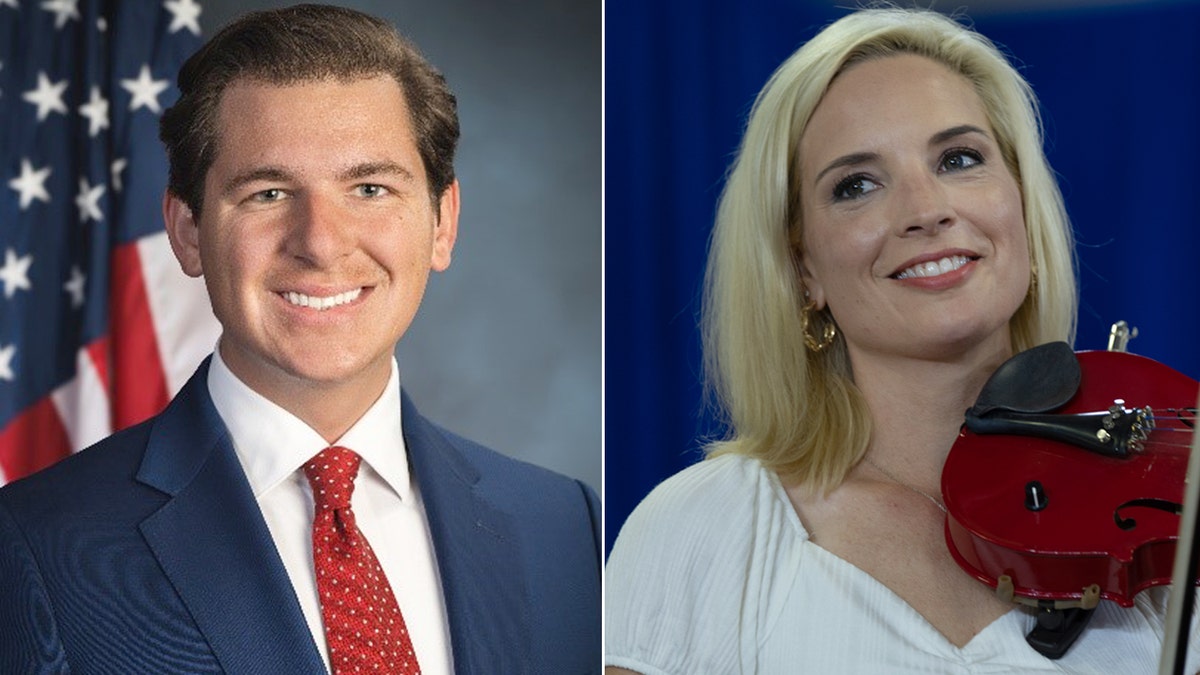 Left: Joe Mitchell; Right: Rep. Ashley Hinson