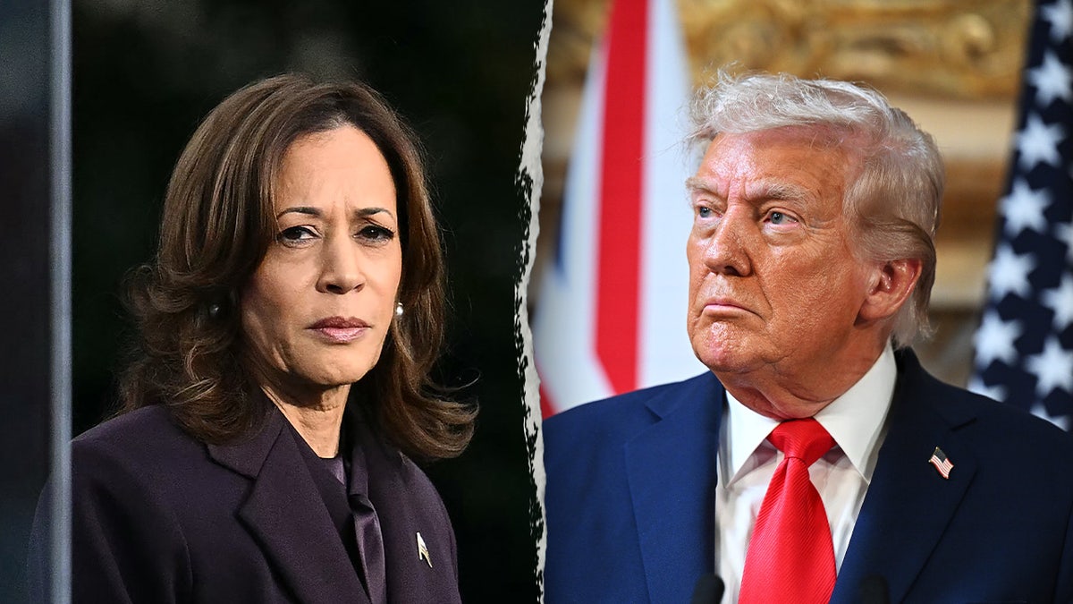 Kamala Harris (left) and President Donald Trump (right)