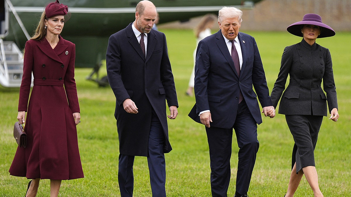 Kate Middleton, Prince William, President Trump and Melania Trump at Windsor Castle.
