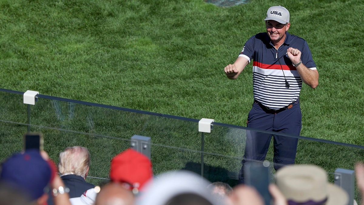 Keegan Bradley does Donald Trump's dance