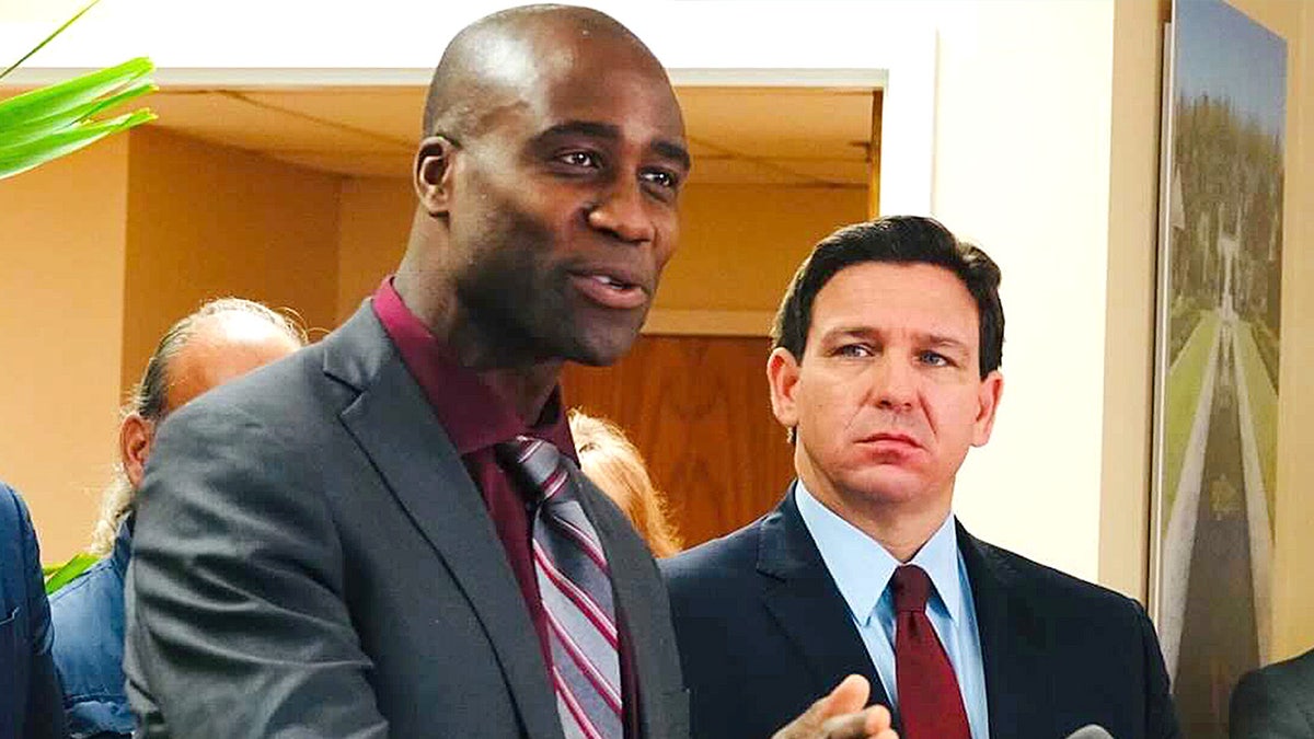 Florida surgeon Dr. Joseph Ladapo and Gov. Ron DeSantis joined in a press conference.