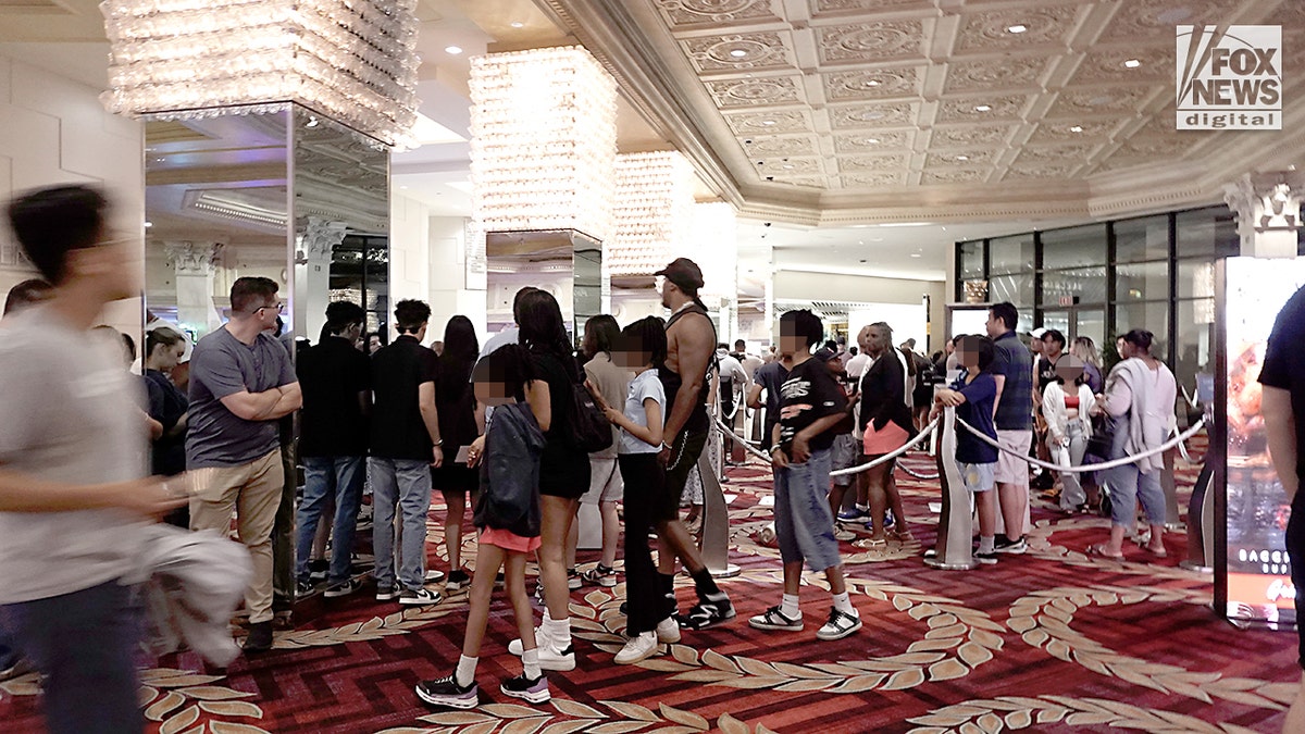 Customers line up for Las Vegas buffet.