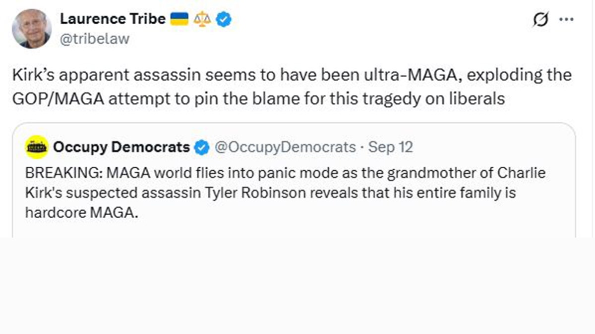 Harvard Law professor spreads debunked rumor about Charlie Kirk assassination suspect