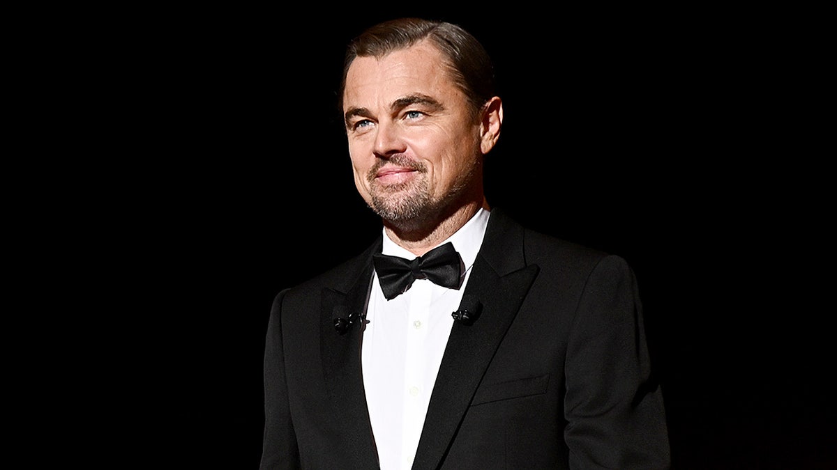 Leonardo DiCaprio in a classic black tuxedo at the 2025 Cannes Film Festival