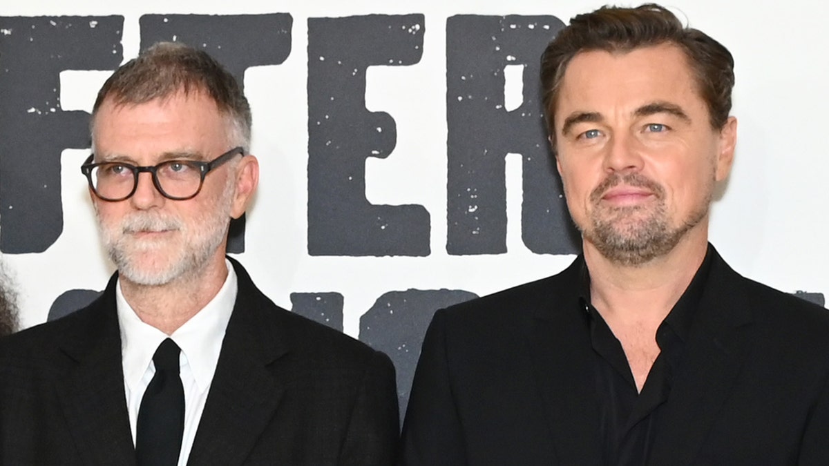 Leonardo DiCaprio and Paul Thomas Anderson at the premiere of "One Battle After Another" in September 2025.