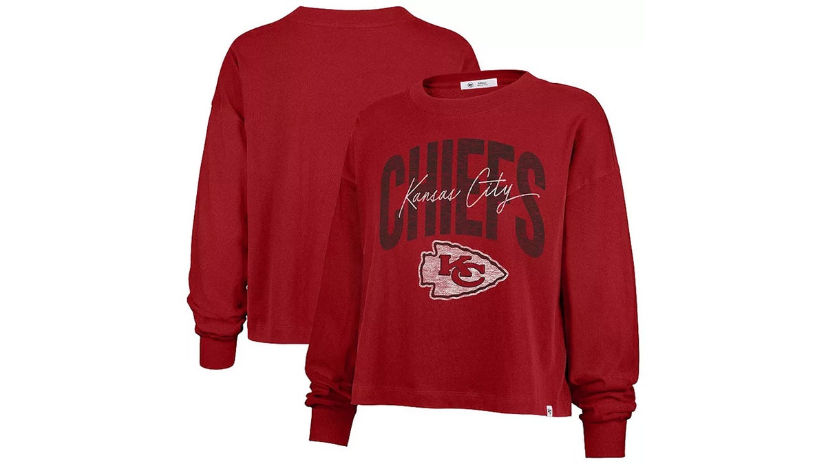 Later in the season, switch to long-sleeve NFL shirts.