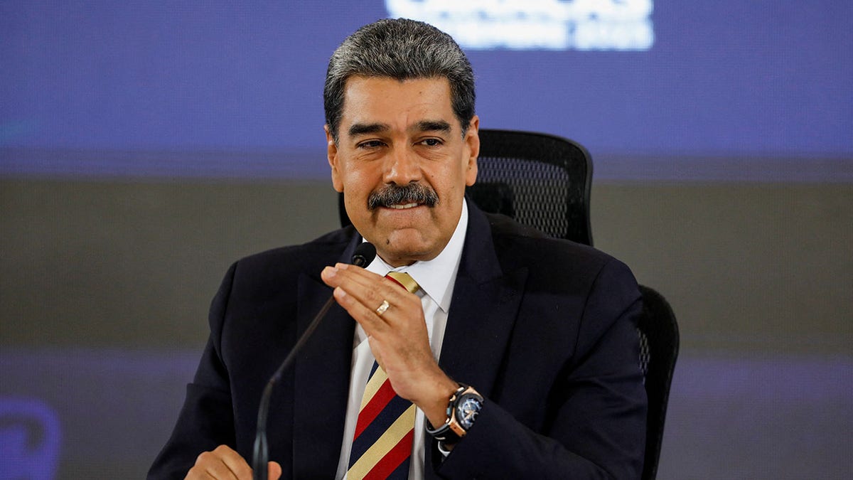 Venezuela president Nicolas Maduro, during a press conference.