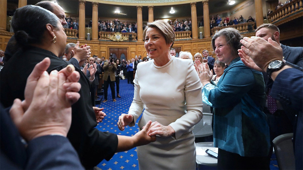 Massachusetts Gov. Maura Healey, a Democrat, is running for re-election in 2026.