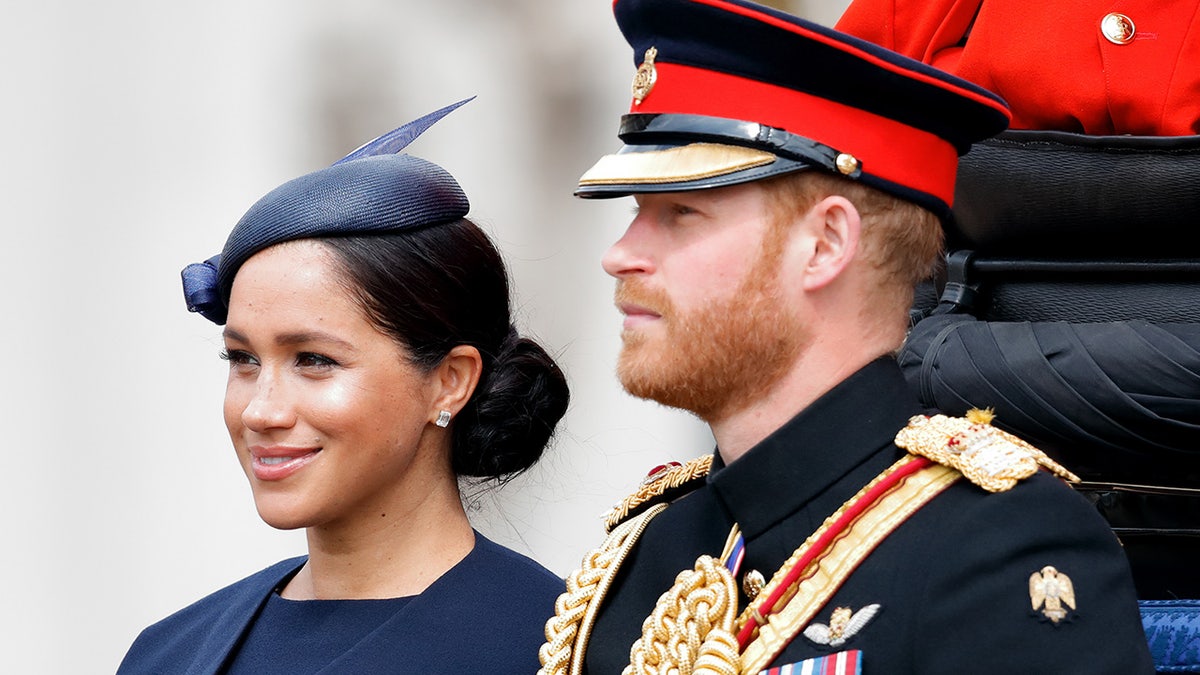 Meghan Markle with Prince Harry at Trooping the Colour