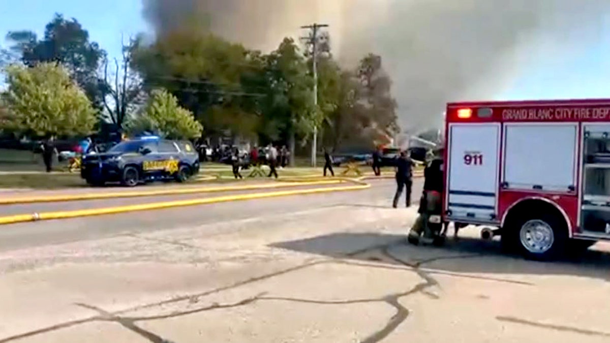 firefighters and emergency responders on the scene