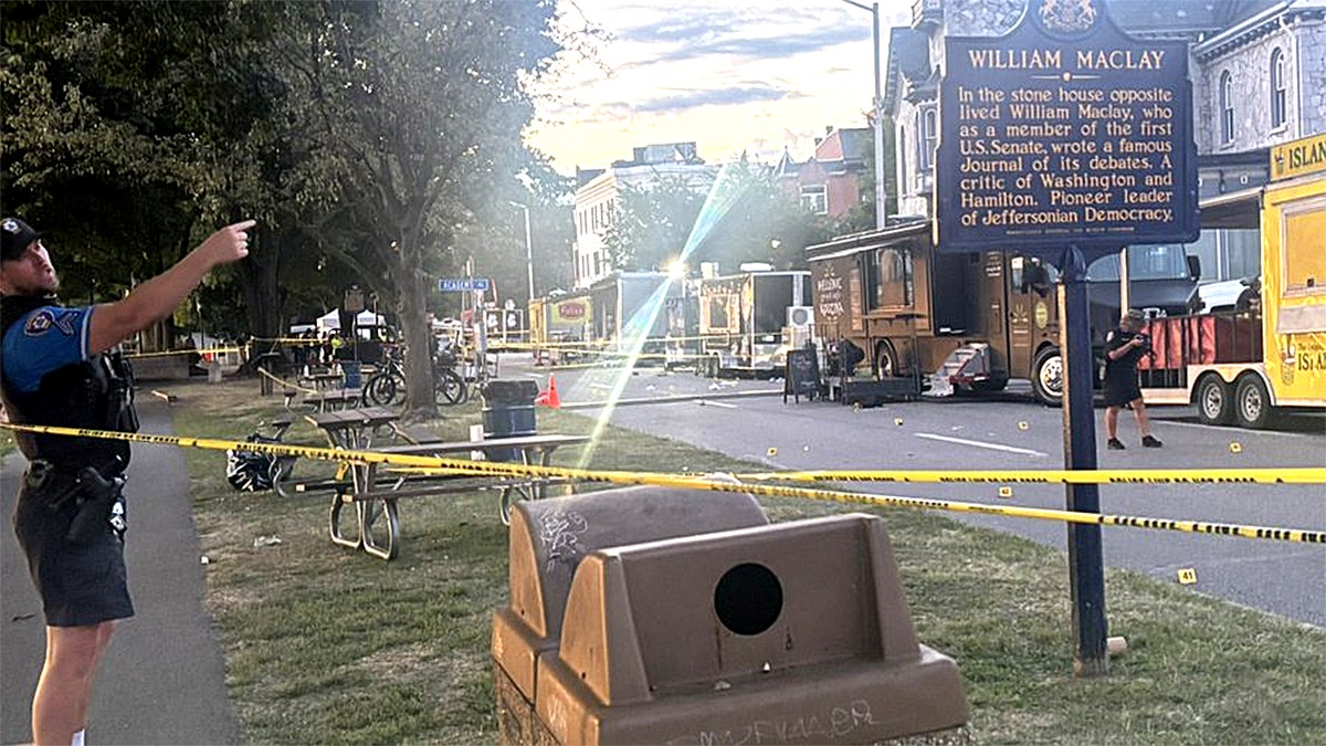 Minivan disrupts the mobilization of festivals in Harrispurg, Pennsylvania