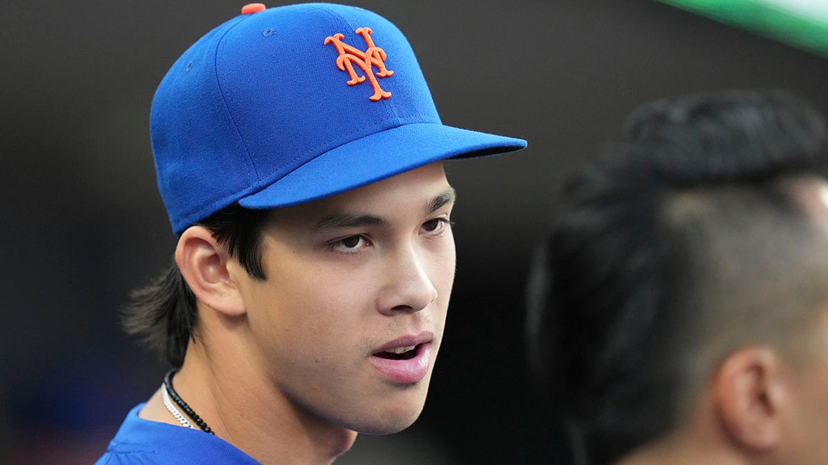 Jonah Tong in the dugout