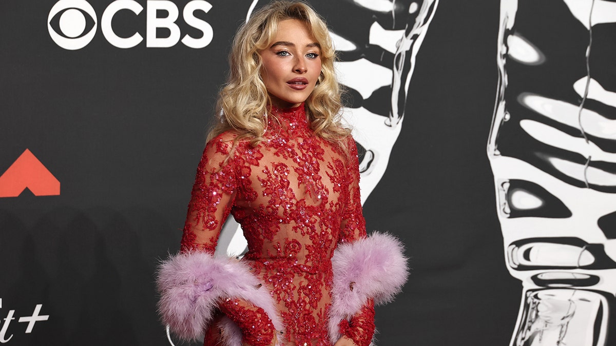 Sabrina Carpenter wears red lace dress at VMAs