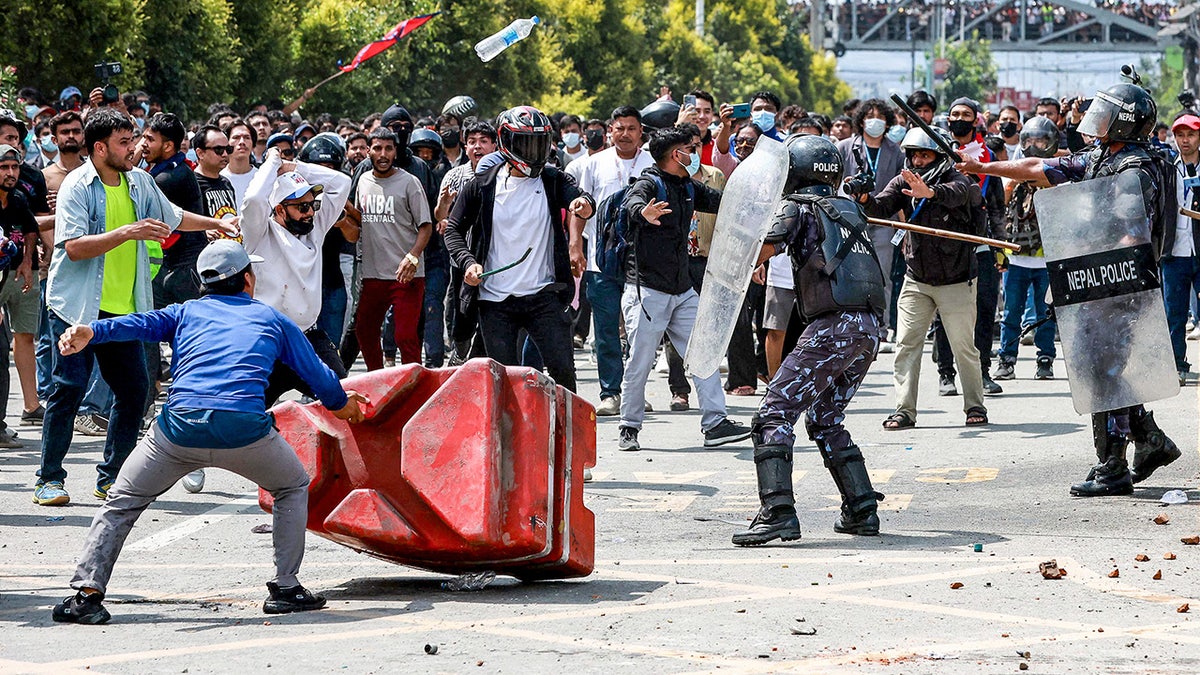 Protesters clash with police in Nepal