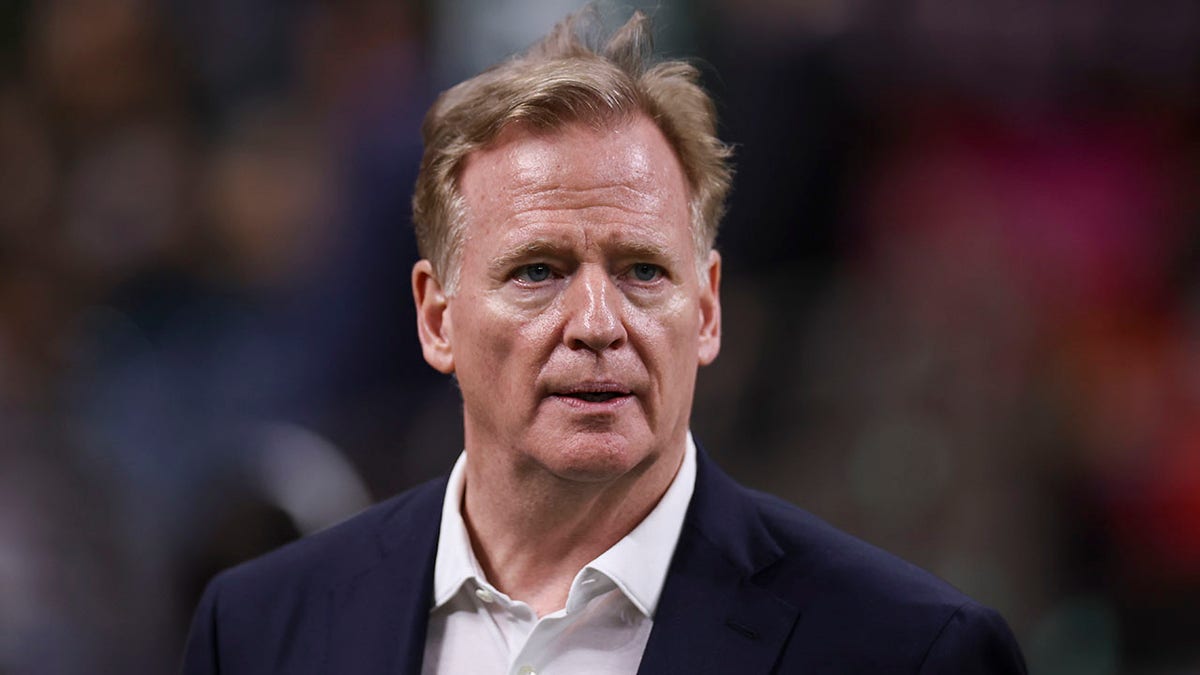 Roger Goodell looks on prior to a game
