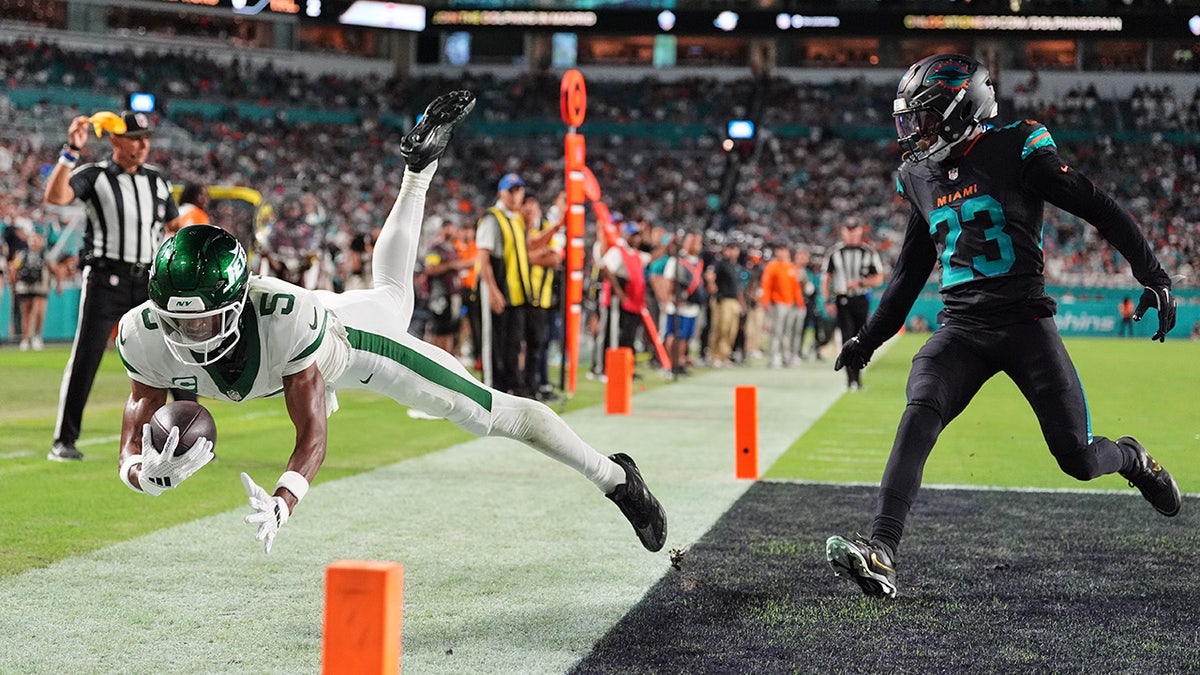 Garrett Wilson makes a play