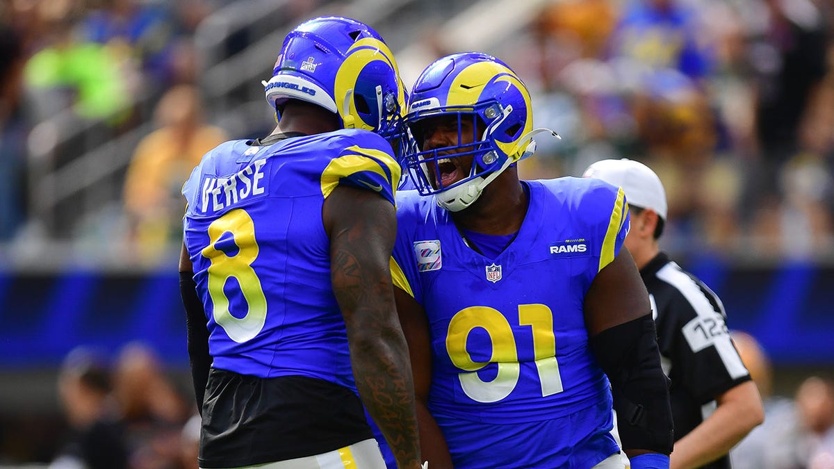 Jared Verse against the Packers