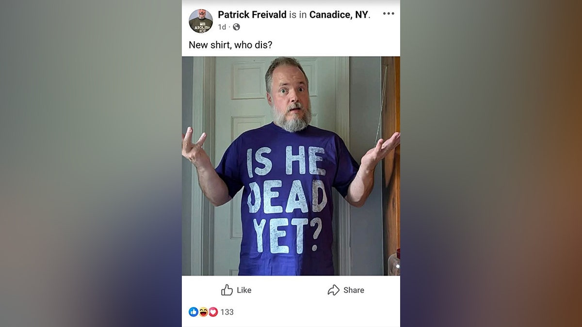 New York teacher poses in t-shirt