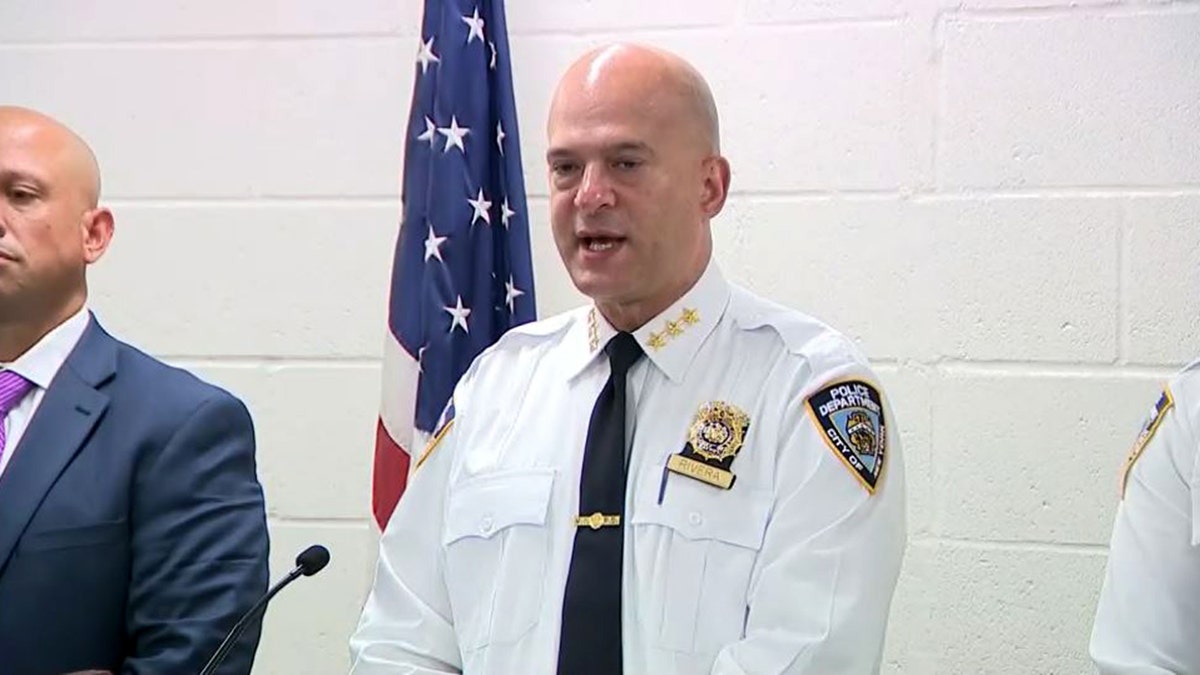 NYPD Chief of Patrol Philip Rivera speaking to the media
