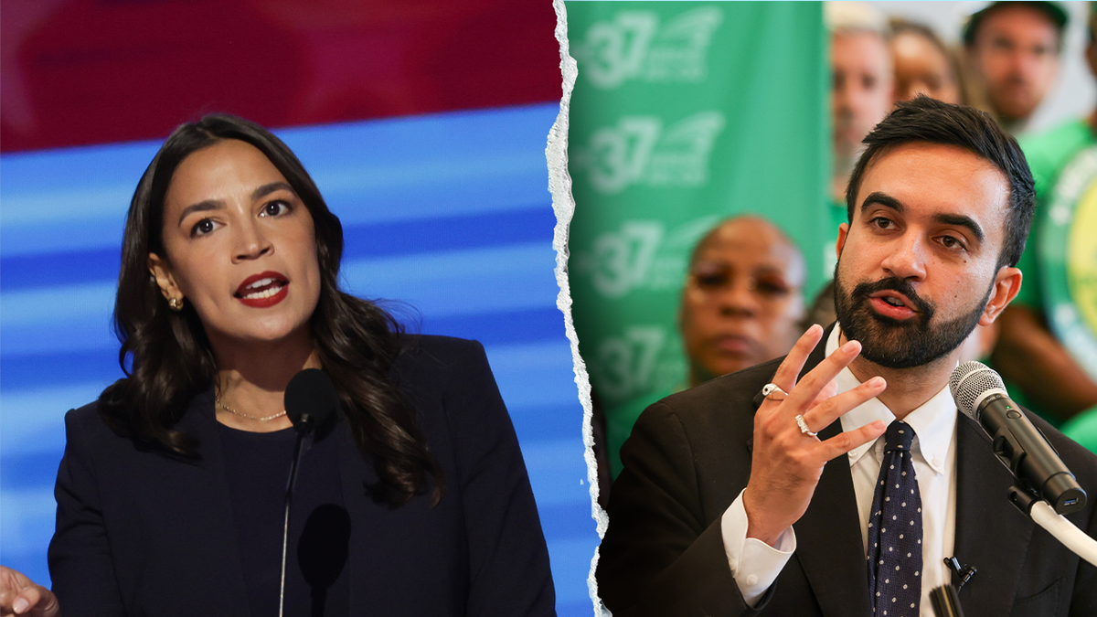 Ocasio-Cortez and Zohran Mamdani in composite image
