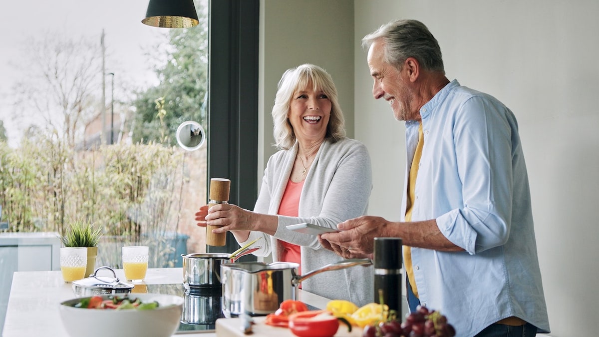 Older couple healthy living longevity