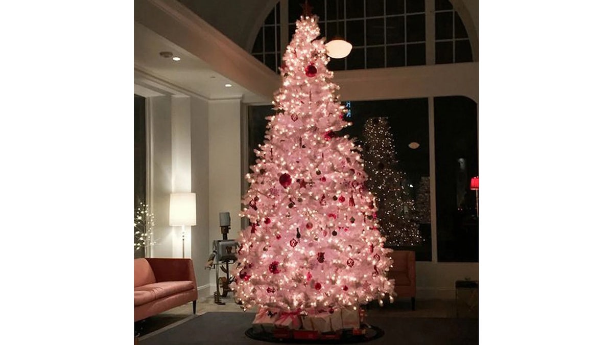 Go for a different look with a pink tree.