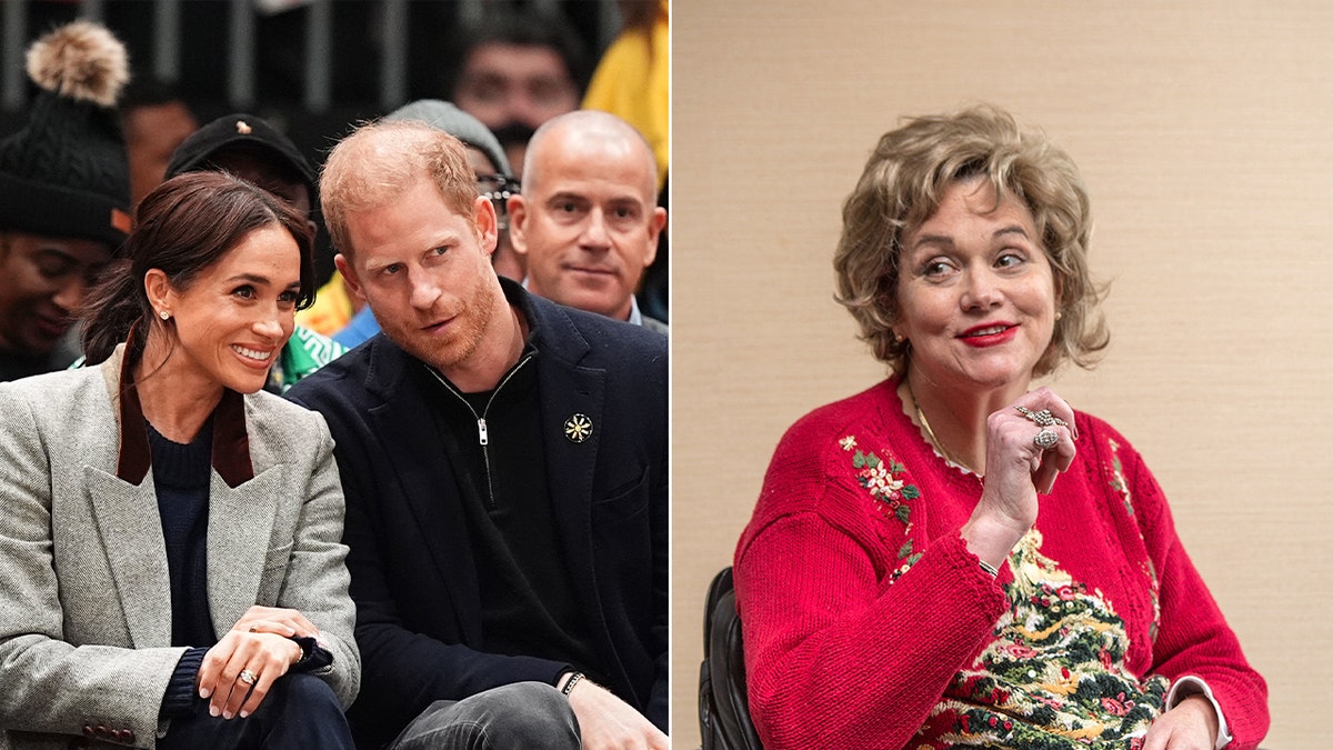 Prince Harry and Meghan Markle at the Invictus games split with a photo of Samantha Markle.