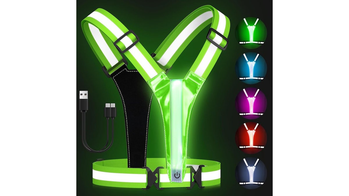 Wear a reflective vest to be more visible on night walks.