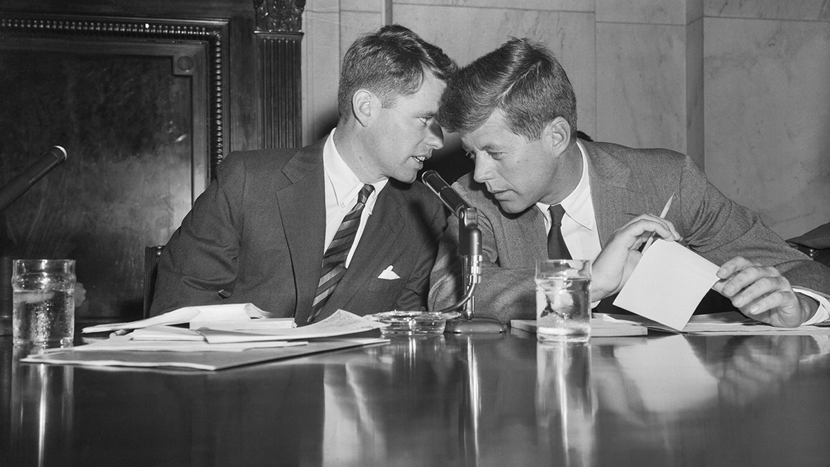 Robert F. Kennedy talking to his brother President Robert F. Kennedy