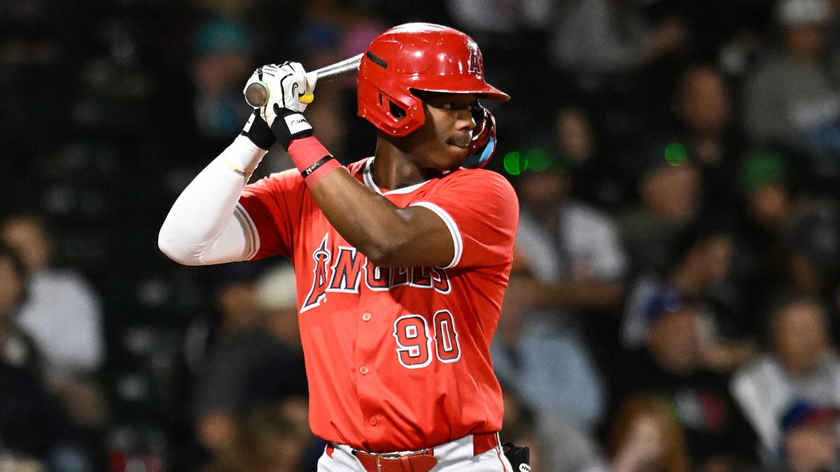Rio Foster during an at-bat