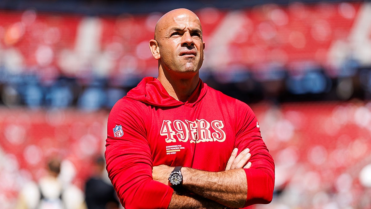 Robert Saleh looks on field