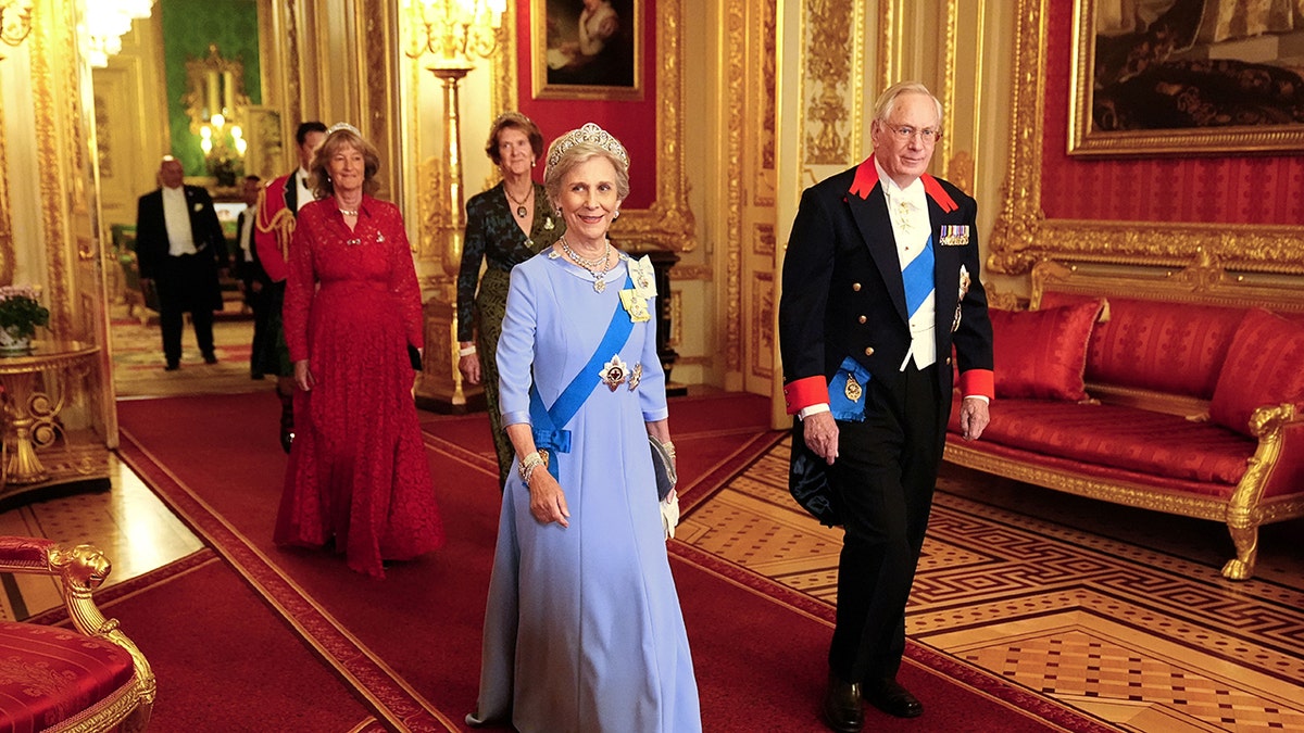 Royals walking in the banquet.