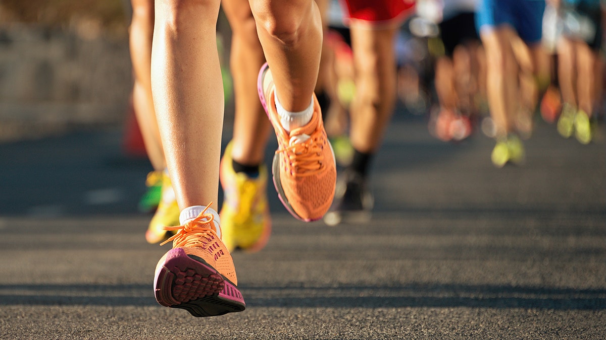 Landscape of runners in marathon