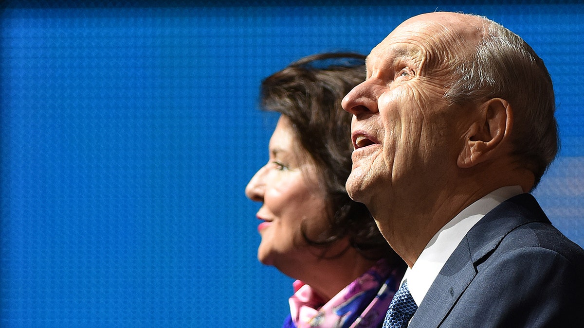 Nelson and his wife.