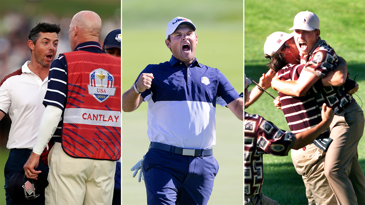 Rory McIlroy, Patrick Reed, and Justin Leonard.
