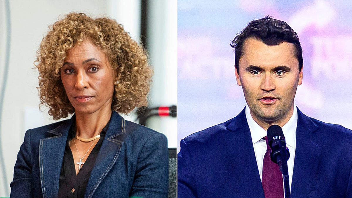 Sage Steele and Charlie Kirk