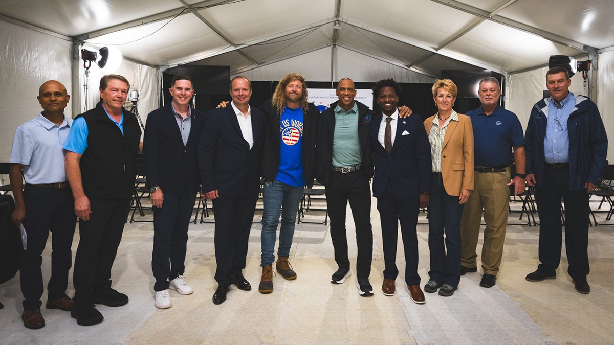 Scott Turner secretary, Sean Feuch Feucht and religious leaders gathered during the HUD event from Washington.