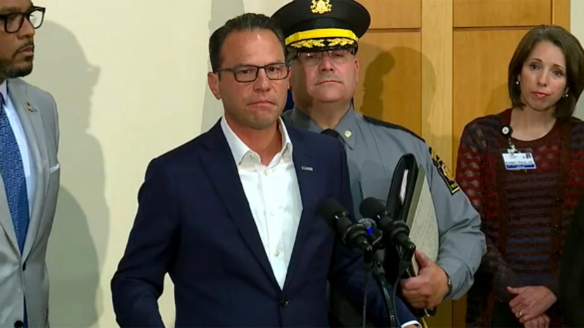 Pennsylvania Gov. Josh Shapiro spoke at a news conference following the York County shooting.