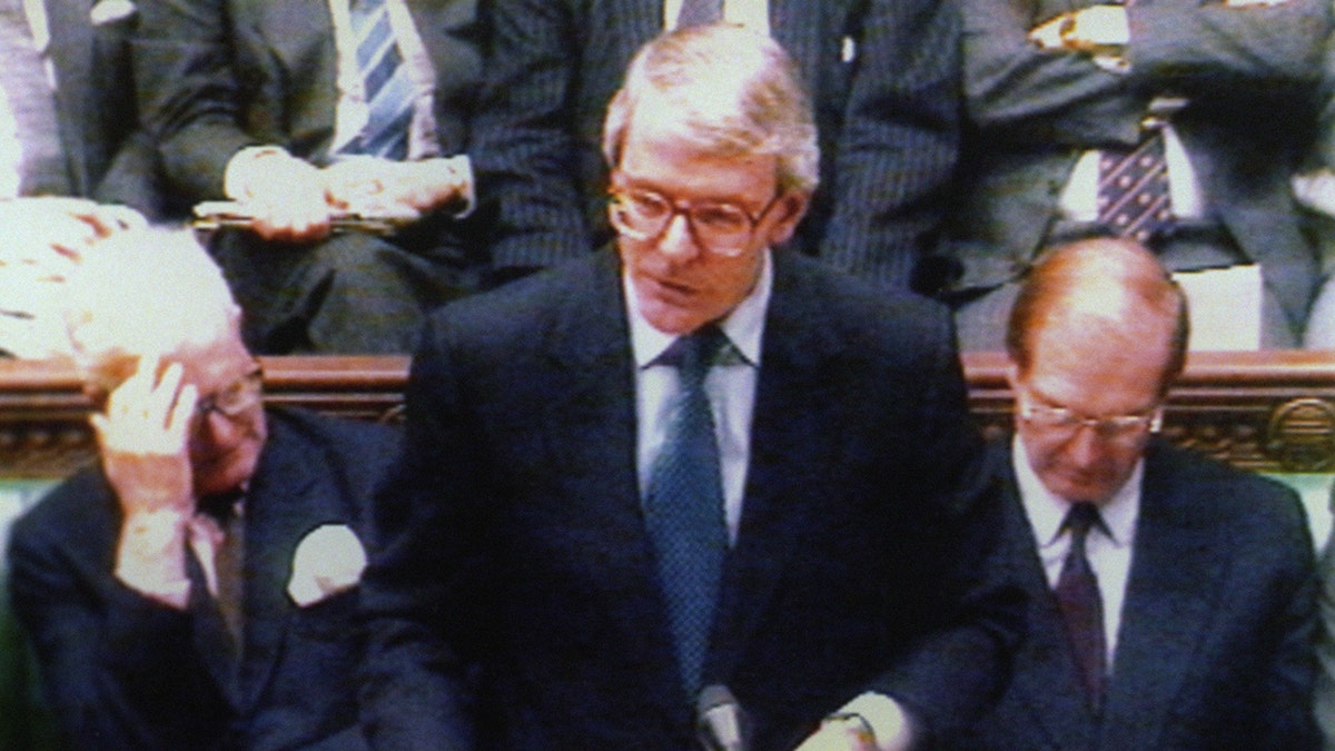 Sir John Major announcing Princess Diana's separation.
