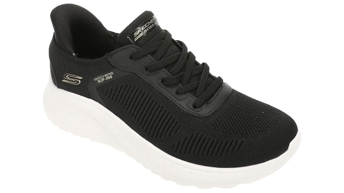 These Skechers are easy to slip on and off.